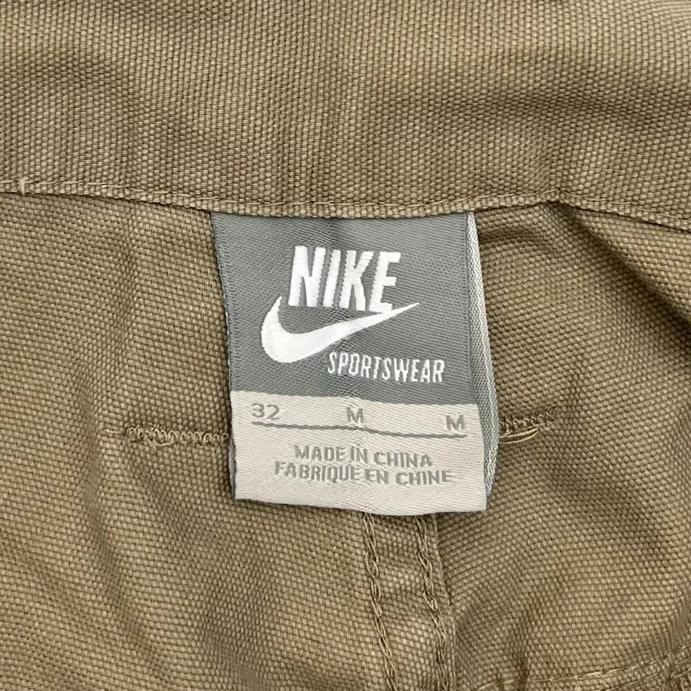 Nike Air Vintage Animal Print Cargo Chino Khaki Shorts Mens 32